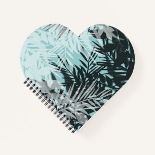 Carnet Motif tropical bleu clair