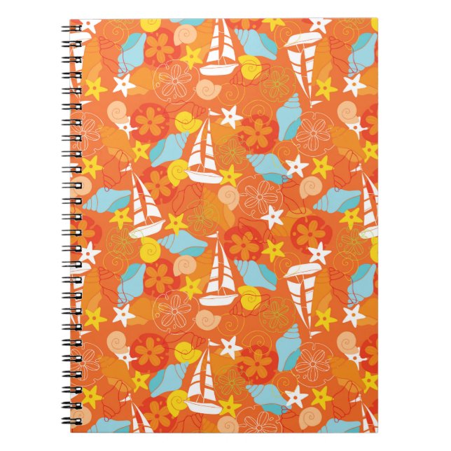 Carnet Motif tropical de voilier (Devant)