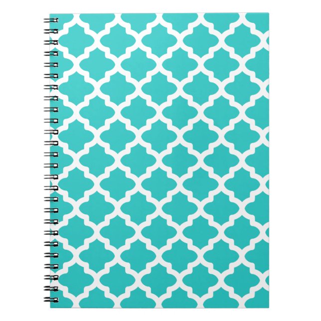 Carnet Motif Turquoise (Devant)
