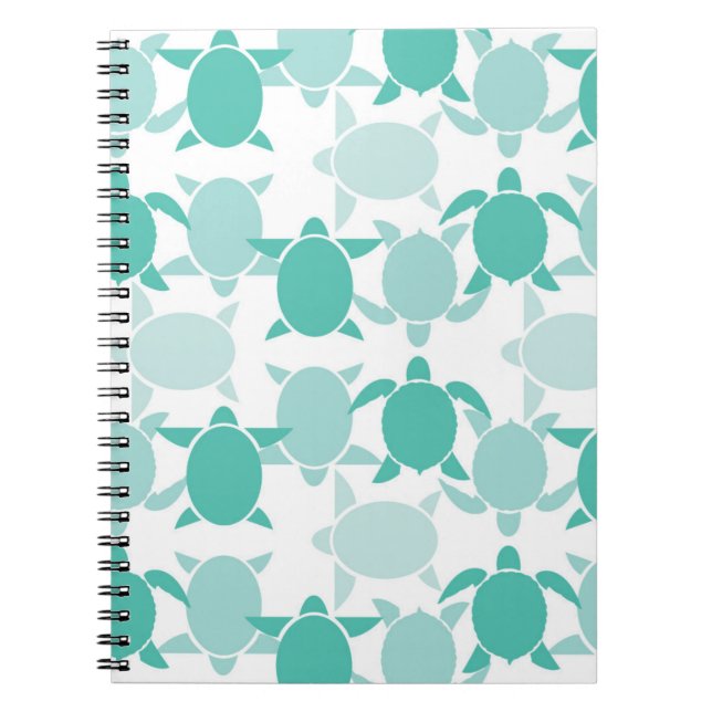Carnet Motif turquoise de tortue (Devant)