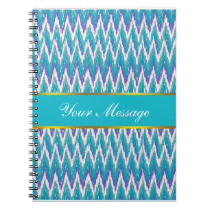 Carnet motif turquoise et Amethyst iKat ZigZag
