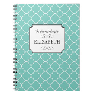 Carnet Motif turquoise wedding planner