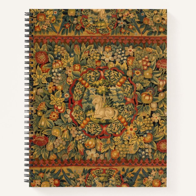 Carnet Motif Unicorne Floral (Devant)