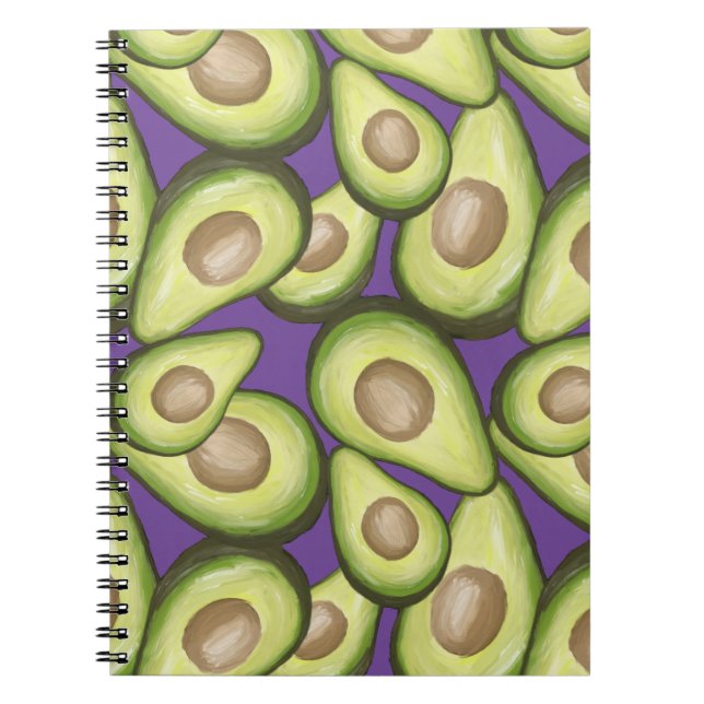 Carnet Motif Vegan Avocado frais et gourmand (Devant)