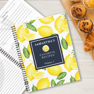 Carnet Motif végétal Citrus Lemon personnalisé