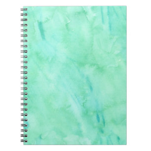 Carnet Motif vert-bleu en bon état de texture d'aquarelle