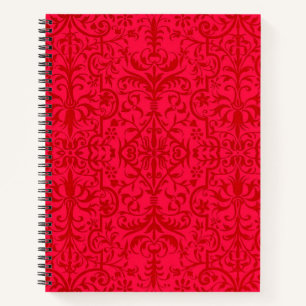 Carnet Motif victorien en rouge