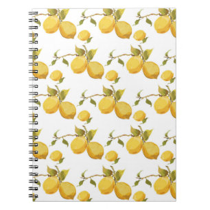 Carnet motif vintage au citron