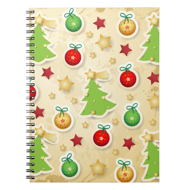 Carnet Motif Vintage de Noël (Devant)