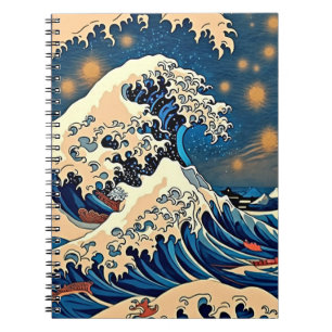 Carnet Motif vintage japonais Great Wave