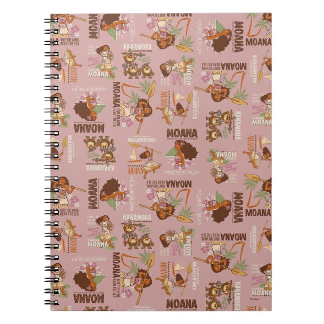 Carnet Motif Vintage Moana & Kakamora (Devant)