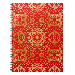 Carnet Motif vintage sans couture avec fleurs abstraites