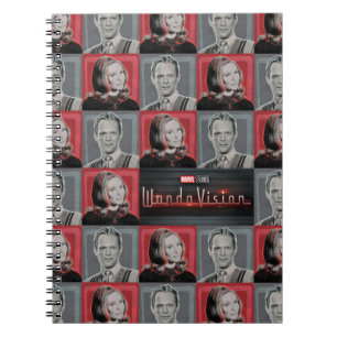 Carnet Motif Wanda et Vision Retro Checker