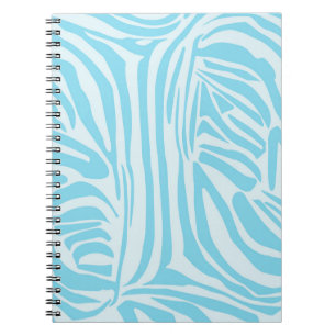 Carnet Motif Zèbre Bleu