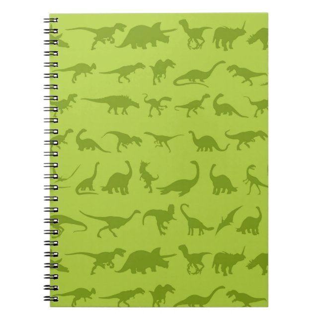 Carnet Motifs de dinosaures verts mignons pour garçons (Devant)
