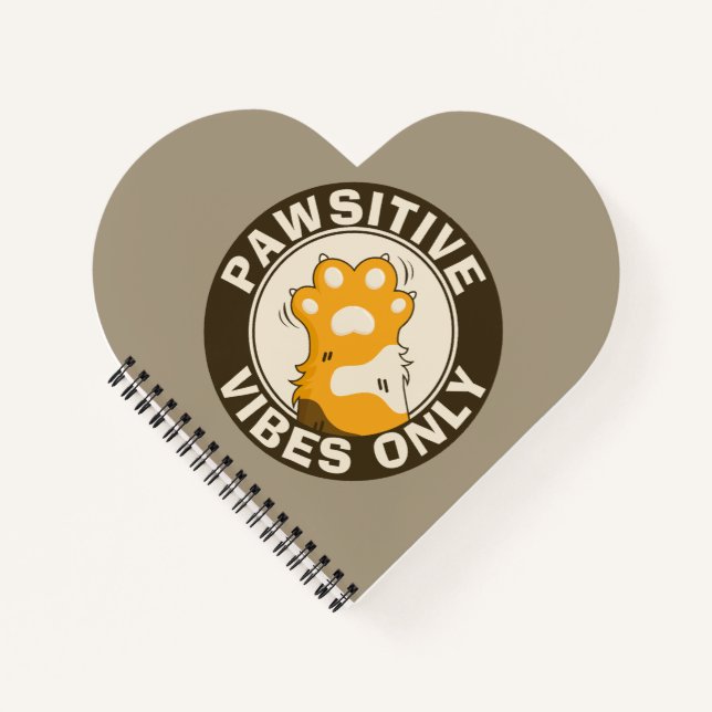 Carnet Motivational Cat Pawsitive vibes only School (Devant)