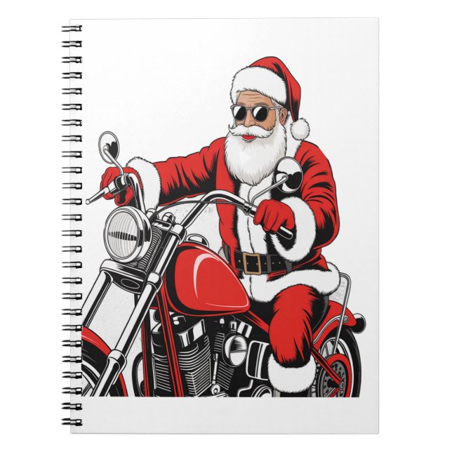 Carnet Moto à cheval père Noël (Devant)