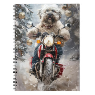 Carnet Moto à chiens Havanais Noël