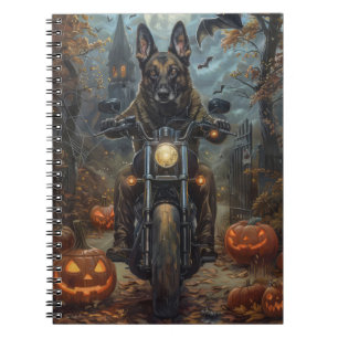 Carnet Moto berger belge Halloween effroi