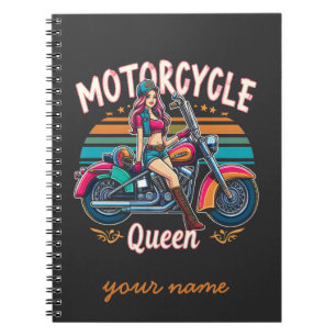 Carnet Moto Queen Nice Biker Girl Cadeau Motorcycliste