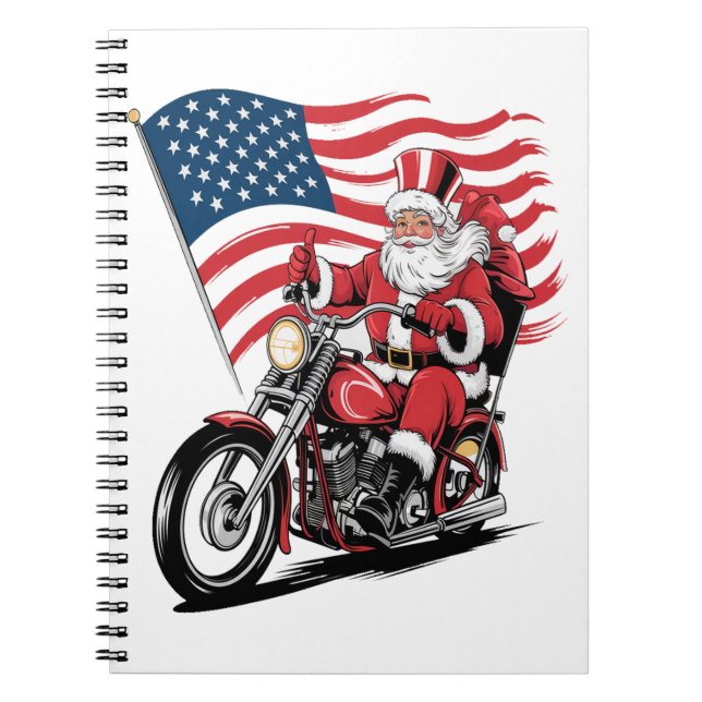 Carnet Motocyclette Patriotique Oncle Sam (Devant)