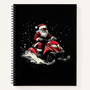 Carnet Motoneige de Père Noël Motor Sled Funny Noël