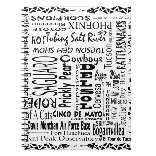 Carnet Mots à la mode de l'Arizona (Devant)