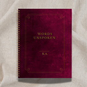 Carnet Mots Tuetés – Aspect Cuir Marron Doré