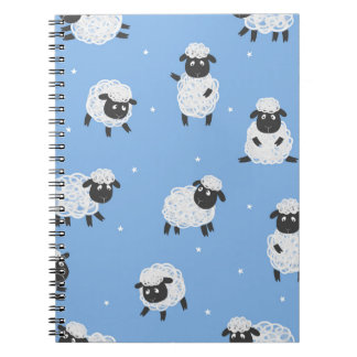 Carnet Moutons blancs mignons : agneaux vintage.