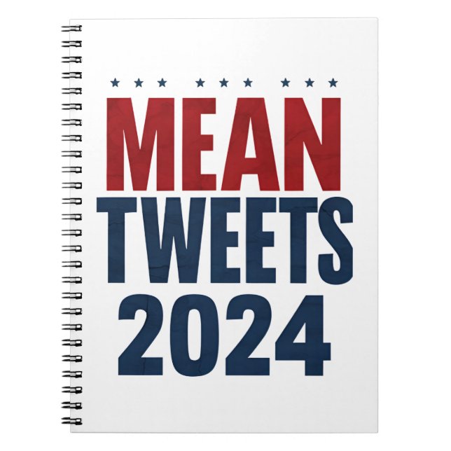 Carnet Moyenne Tweets 2024 Trump élection drôle (Devant)