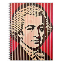 Mozart Portrait dans le style d'illusion optique B