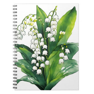 Carnet Muguet - Fleurs aquarelle