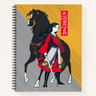 Carnet Mulan à côté de l'illustration du vent noir