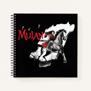 Carnet Mulan Riding Black Vent Aquarelle Art