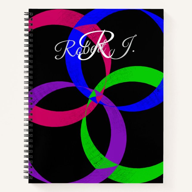 Carnet Multi Color Interchange Geometric Spiral Notebook (Devant)