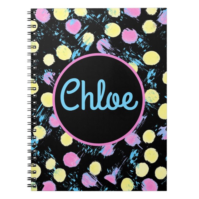 Carnet Multicolore de peinture Confetti personnalisé (Devant)