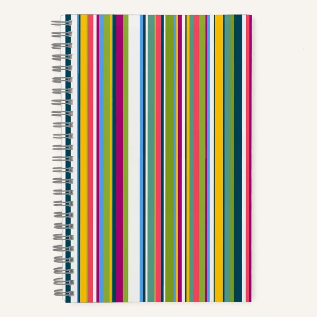Carnet Multicolour Vertical Striped notebook  (Recto)