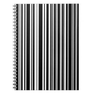 Carnet Multitudes de rayures noires et blanches inégales