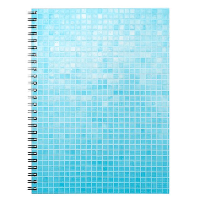 Carnet Mur et carrelage en céramique pastel bleu abstrait (Devant)