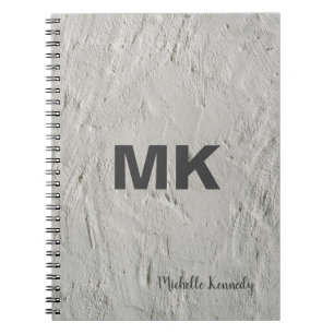 Carnet Mur gris Monogramme professionnel moderne