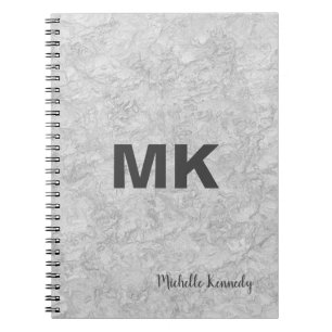 Carnet Mur gris Monogramme professionnel moderne