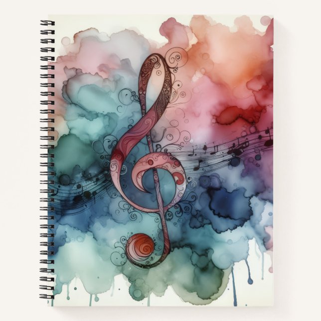 Carnet Music Alcohol Ink Deluxe (Devant)