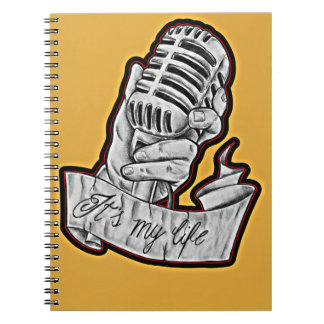 Carnet Music Is My Life - Vintage Microphone Drawn 