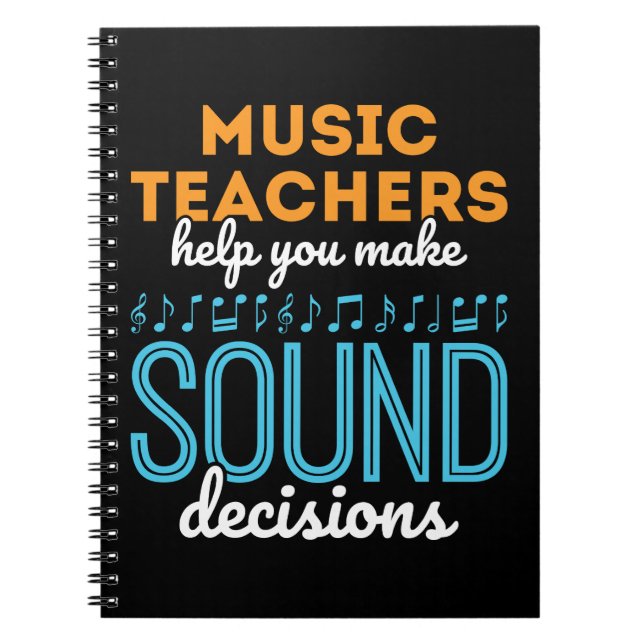 Carnet Music Teacher Funny Sound Décisions (Devant)