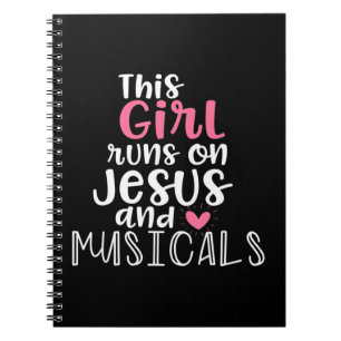 Carnet Musical Theater Cadeaux Ado Girl court sur Jesus M