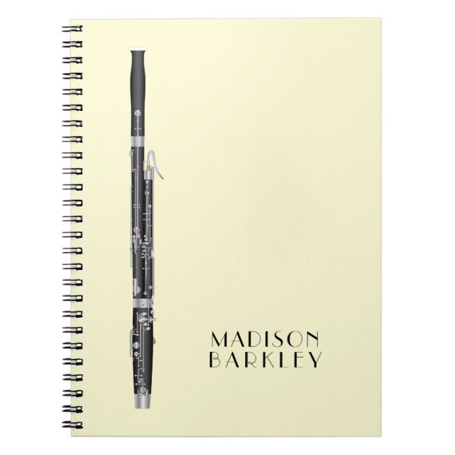 Carnet Musicien de basson professeur de musique Woodwind (Devant)