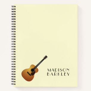 Carnet Musicien de guitare acoustique professeur de musiq