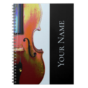 Carnet Musique classique Violon Bleu Personnalisé