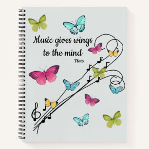 Carnet Musique et papillons, Musique donne des ailes