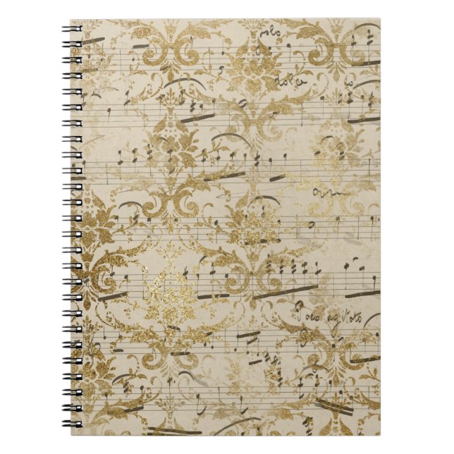 Carnet Musique Gold Sheet Vintage (Devant)